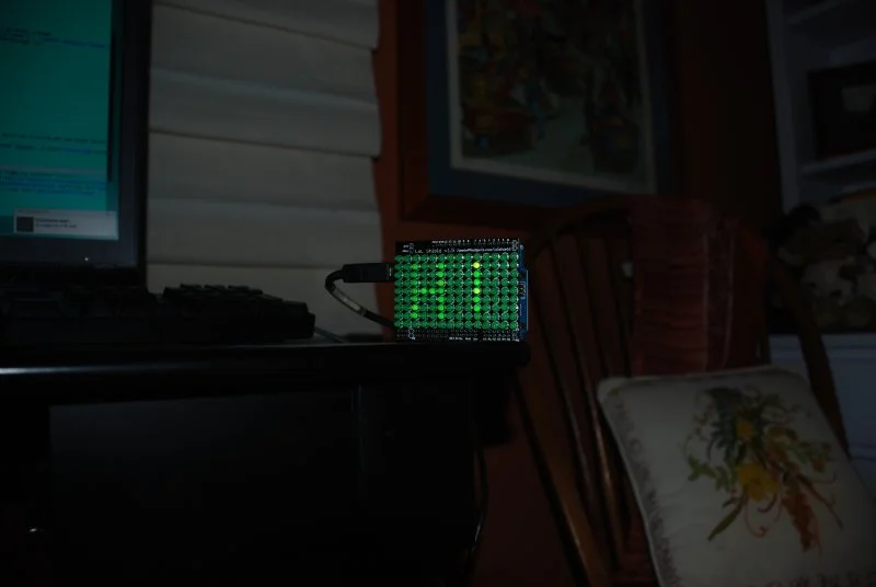 Lol Shield displaying a message