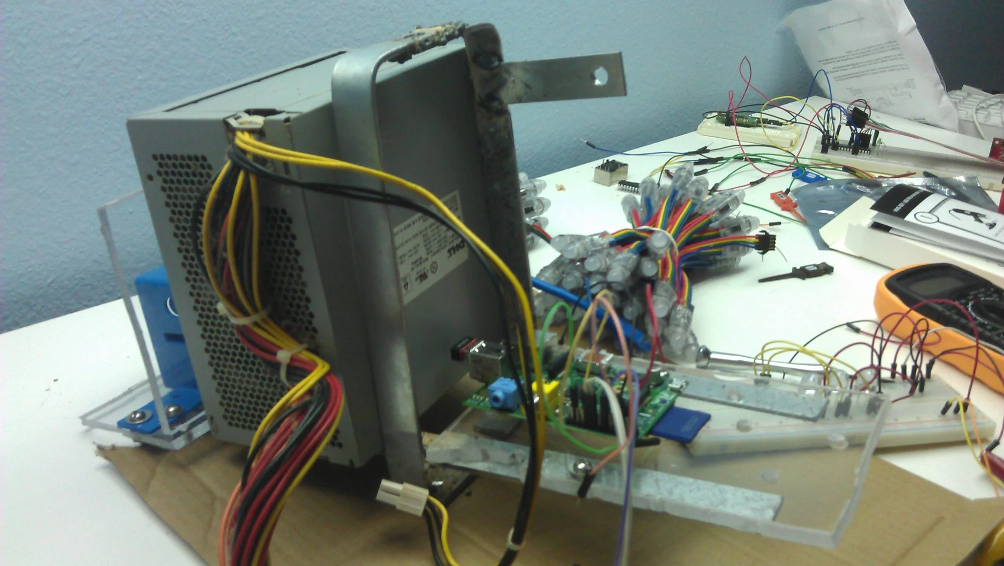 LEDs and wiring setup