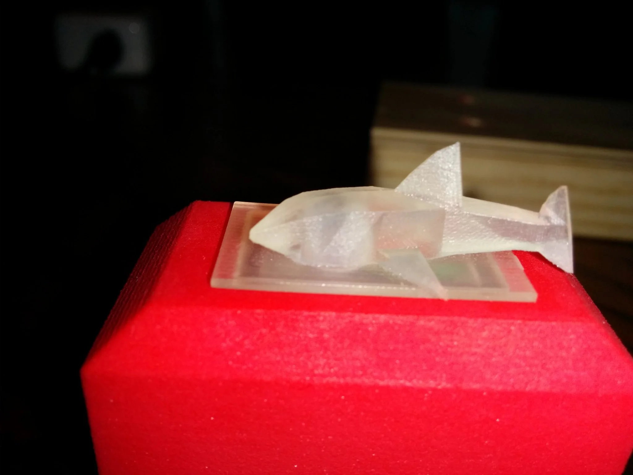 Shark topper, translucent to allow LED light through.