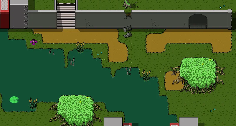 Screenshots and art from my JRPG-style video game!