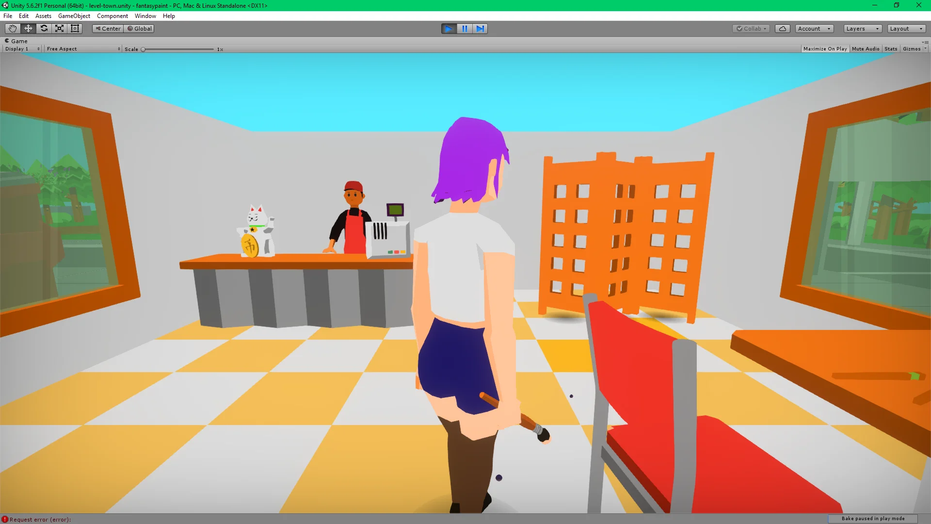 working on a restaurant in town