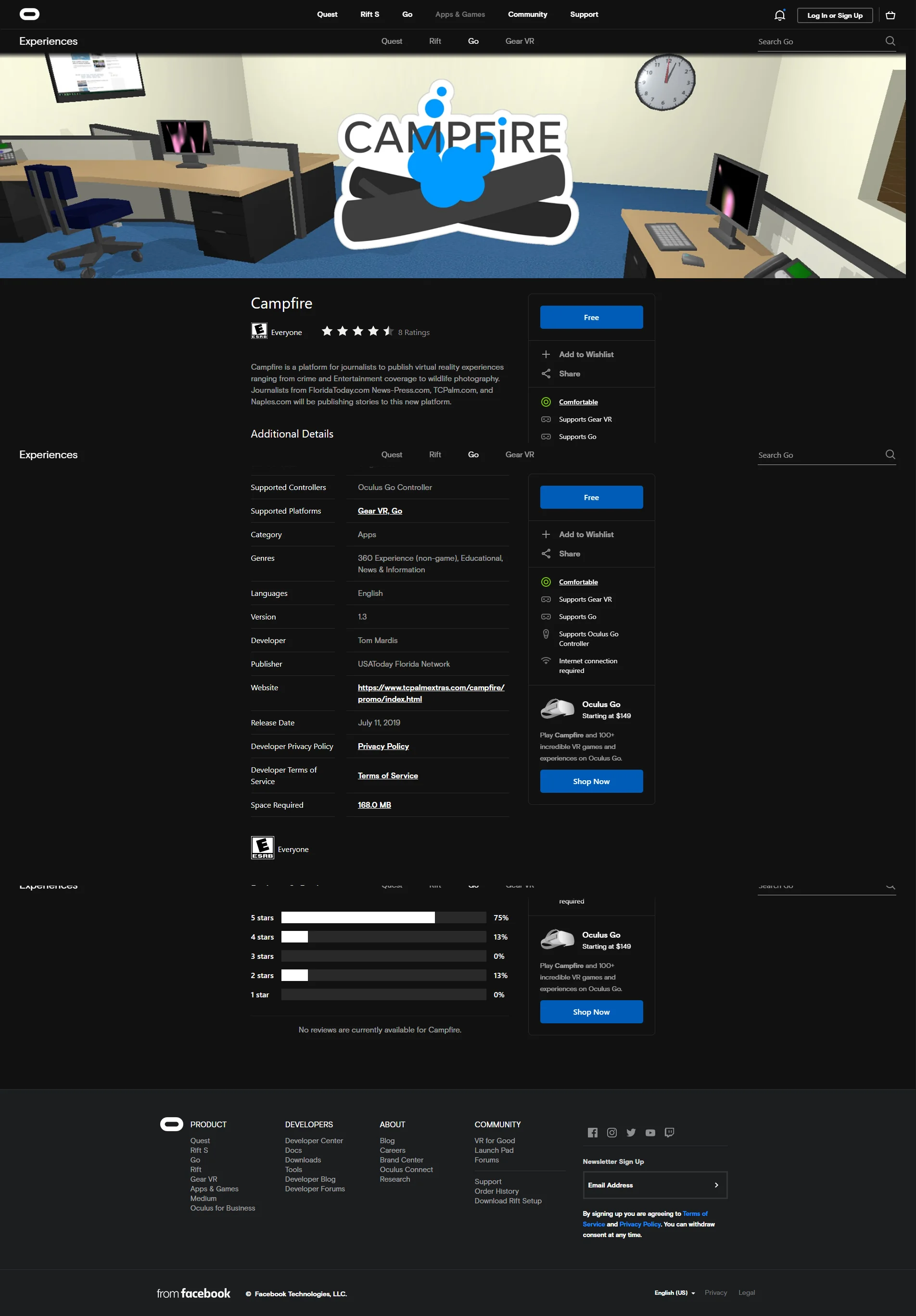 Campfire was in the Oculus Store