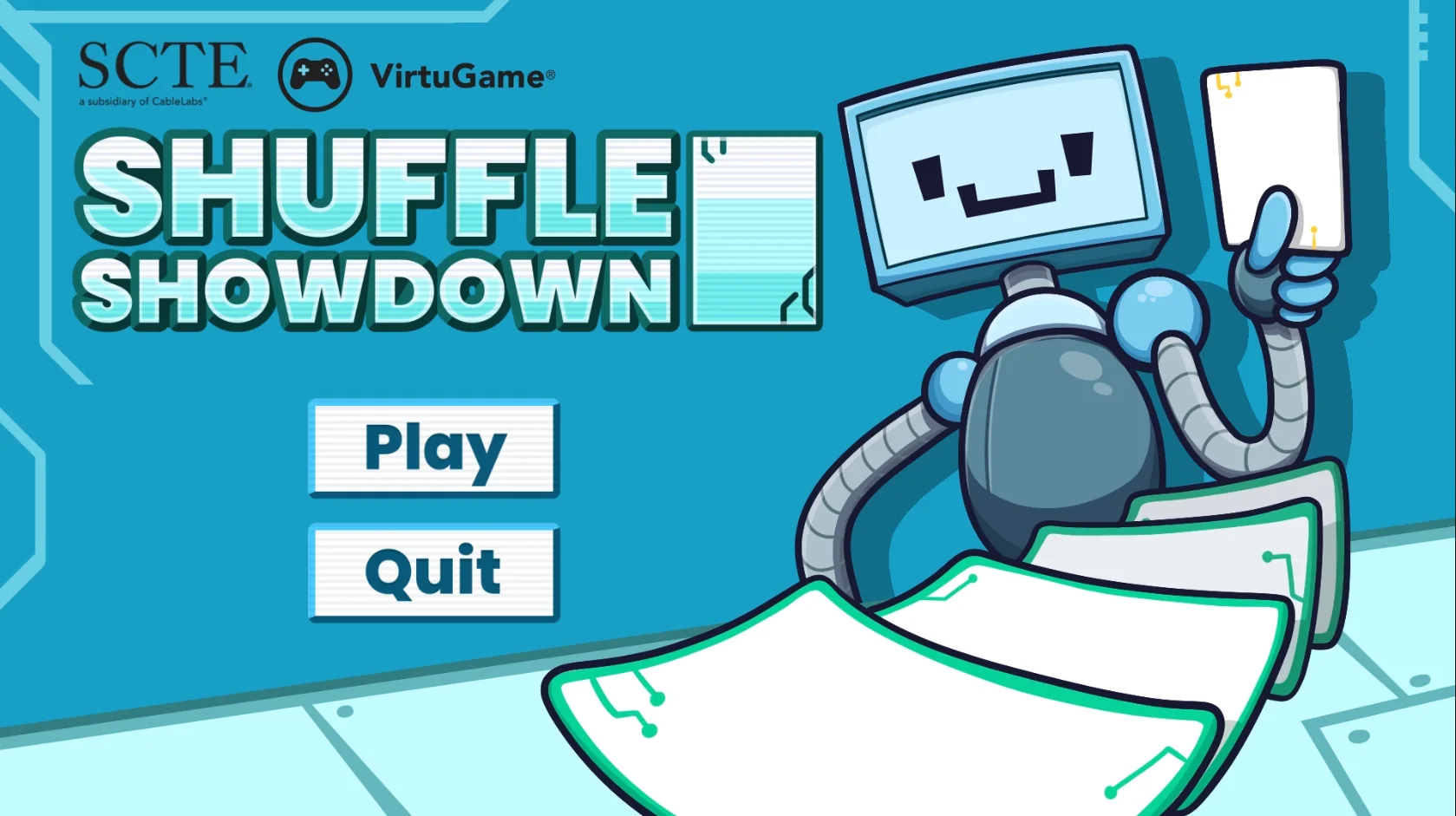 Title screen for Shuffle Showdown